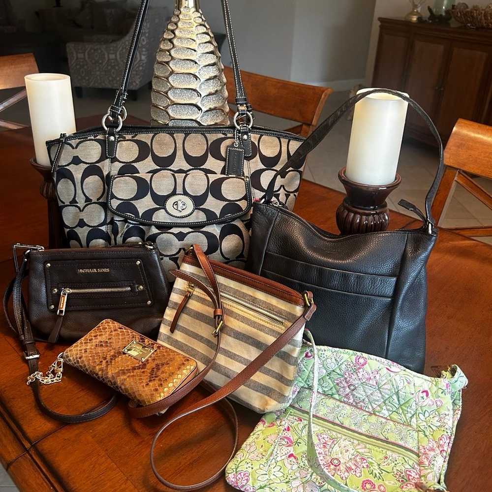 Designer Handbag Lot 6 COACH Kate Spade Michael K… - image 1