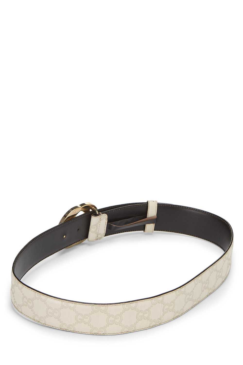 White Guccissima Leather Interlocking Belt 80 - image 3