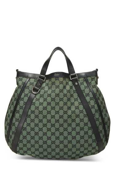 Green GG Canvas Hobo