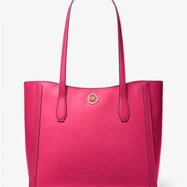 NWT MICHAEL KORS Leida Large Tote Bag Electric Pin