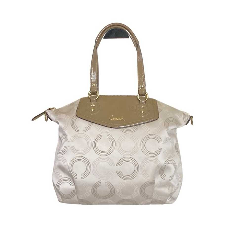 (H105) Coach Ashley Dotted Op Art Satchel - image 1