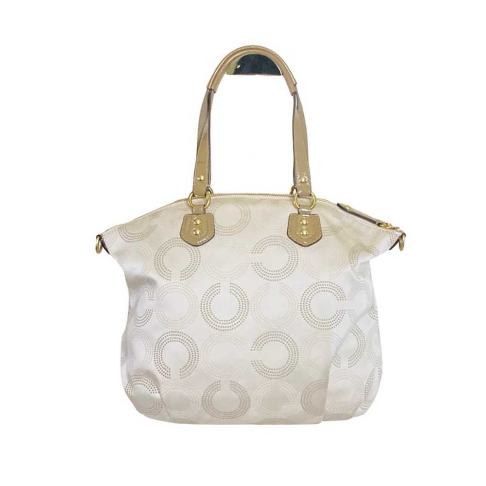 (H105) Coach Ashley Dotted Op Art Satchel - image 2