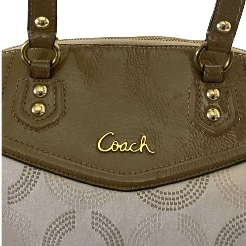 (H105) Coach Ashley Dotted Op Art Satchel - image 8