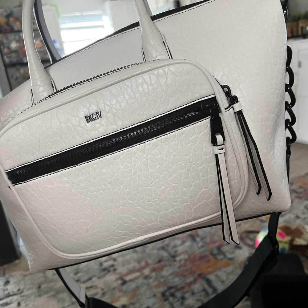 DKNY bag white abby TC satchel - image 4