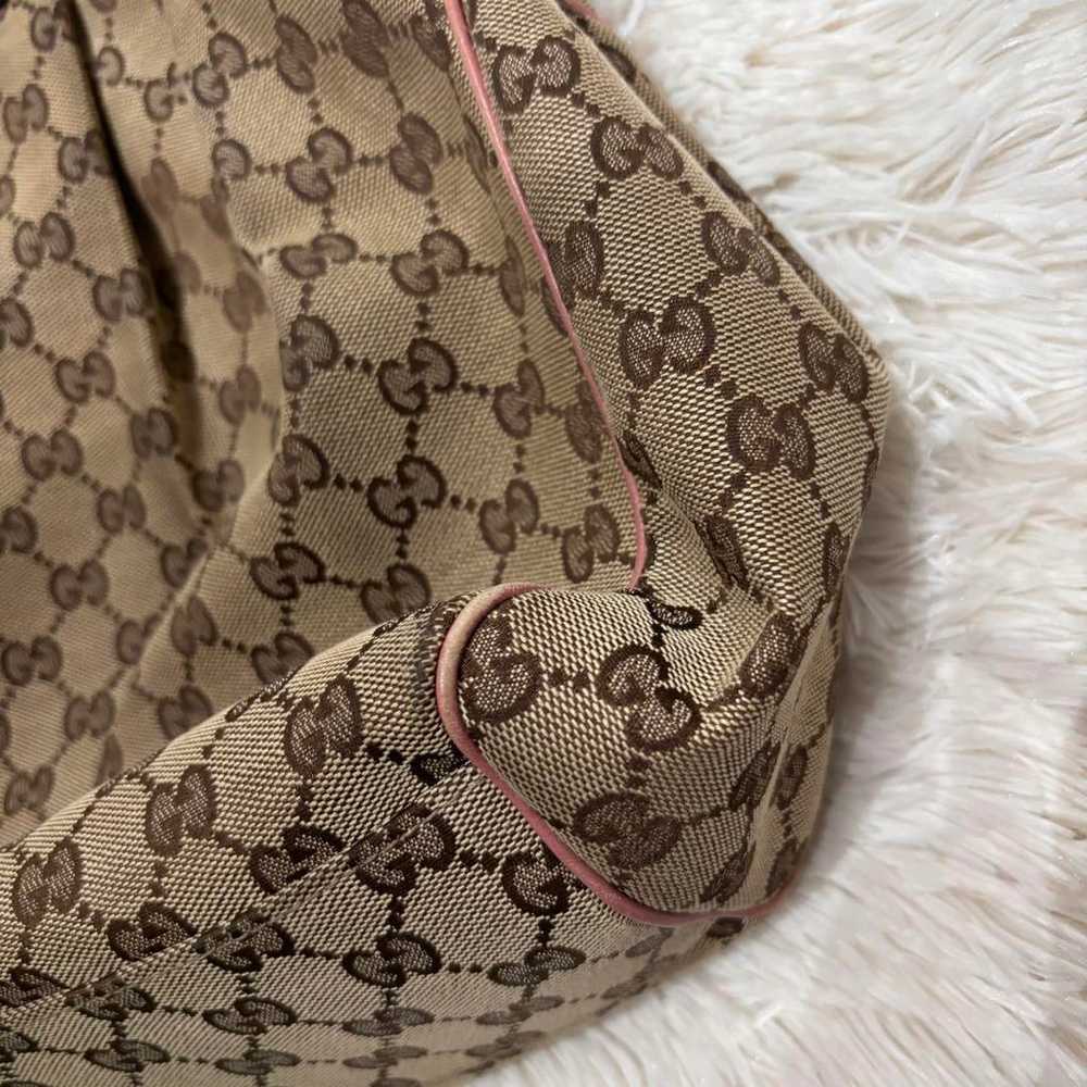 Gucci Sukey Tote Bag GG Canvas Leather Charm - image 4