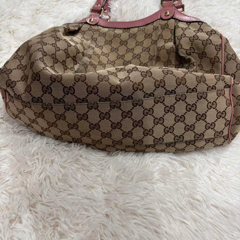 Gucci Sukey Tote Bag GG Canvas Leather Charm - image 9