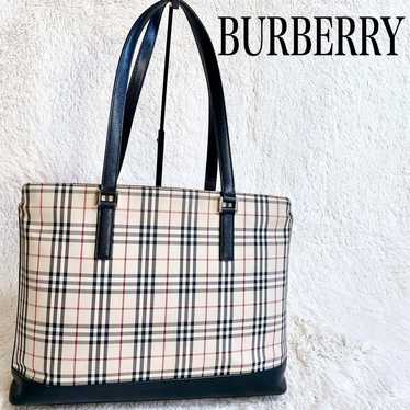 Excellent condition BURBERRY Nova Check Leather P… - image 1