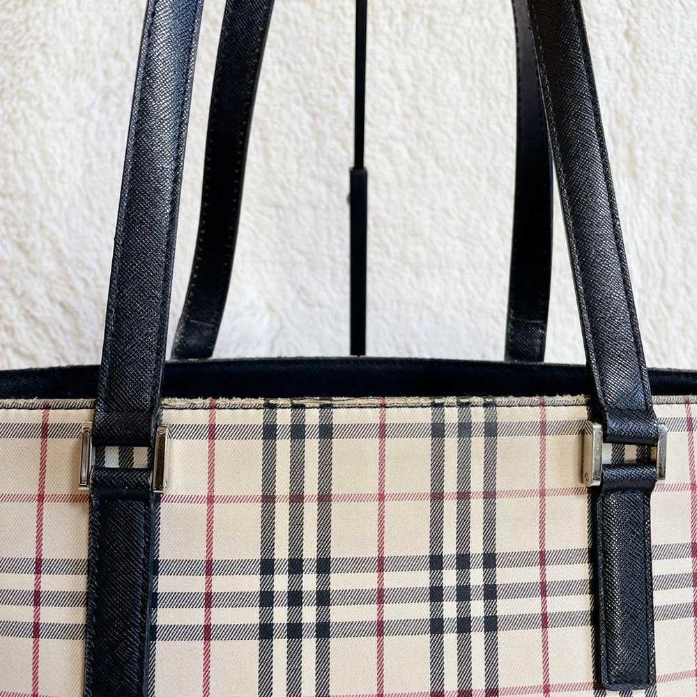 Excellent condition BURBERRY Nova Check Leather P… - image 3