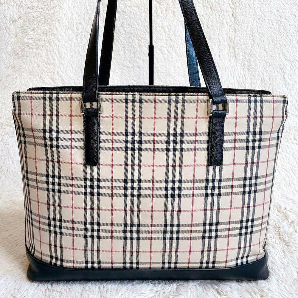 Excellent condition BURBERRY Nova Check Leather P… - image 4