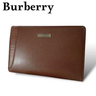 Burberry leather second bag, clutch bag, brown.