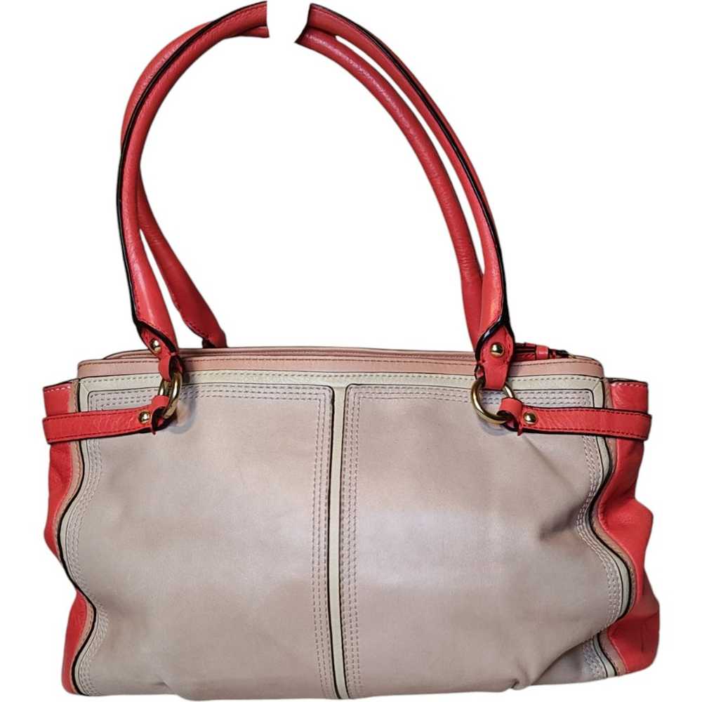 Coach Madison Colorblock Leather Coral Kiwi Kara … - image 2