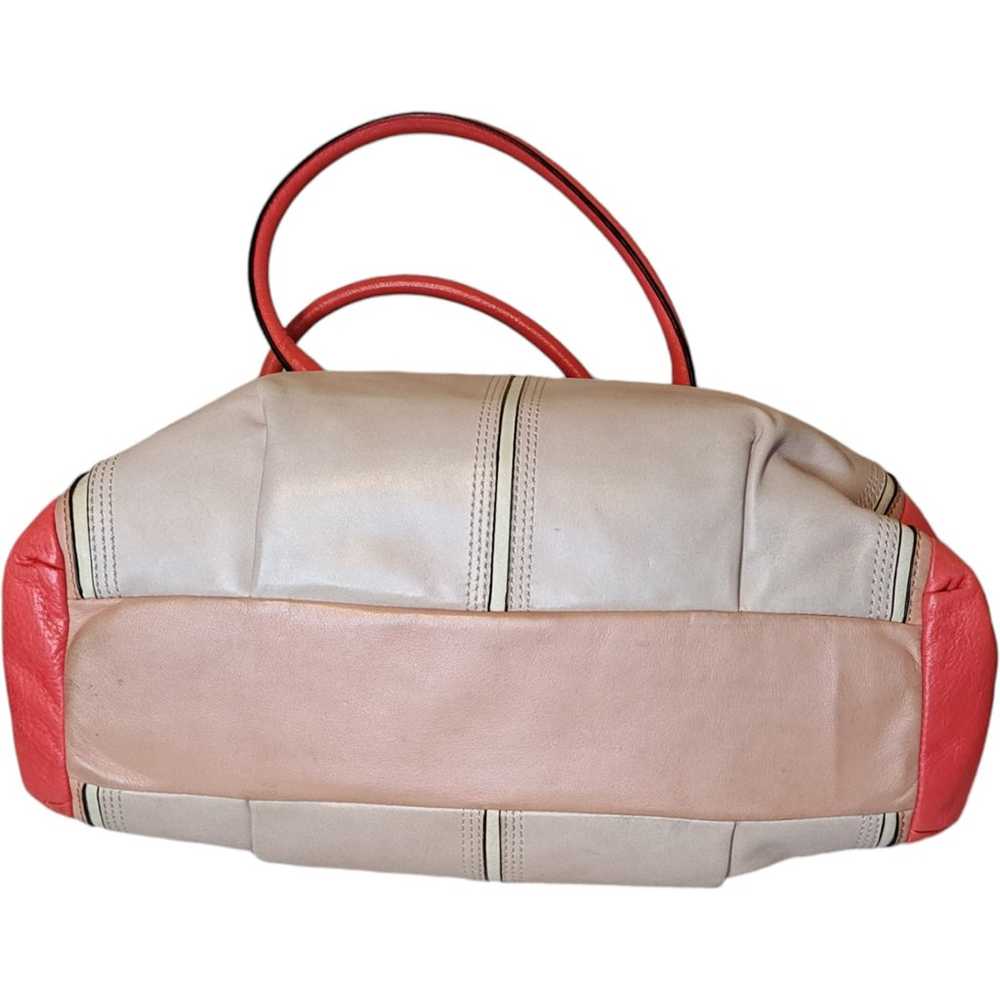 Coach Madison Colorblock Leather Coral Kiwi Kara … - image 5