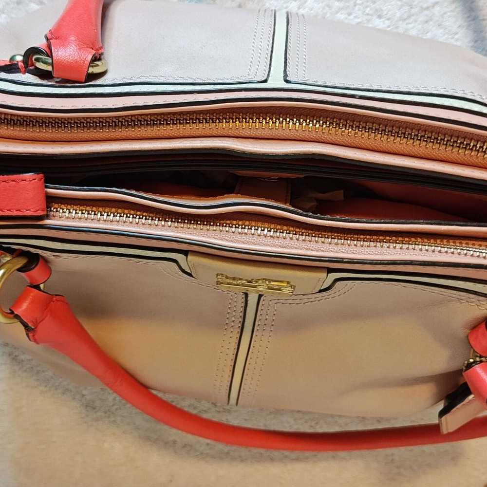 Coach Madison Colorblock Leather Coral Kiwi Kara … - image 6