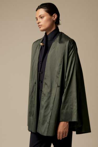 1990 Romeo Gigli Raw Silk Cocoon Coat