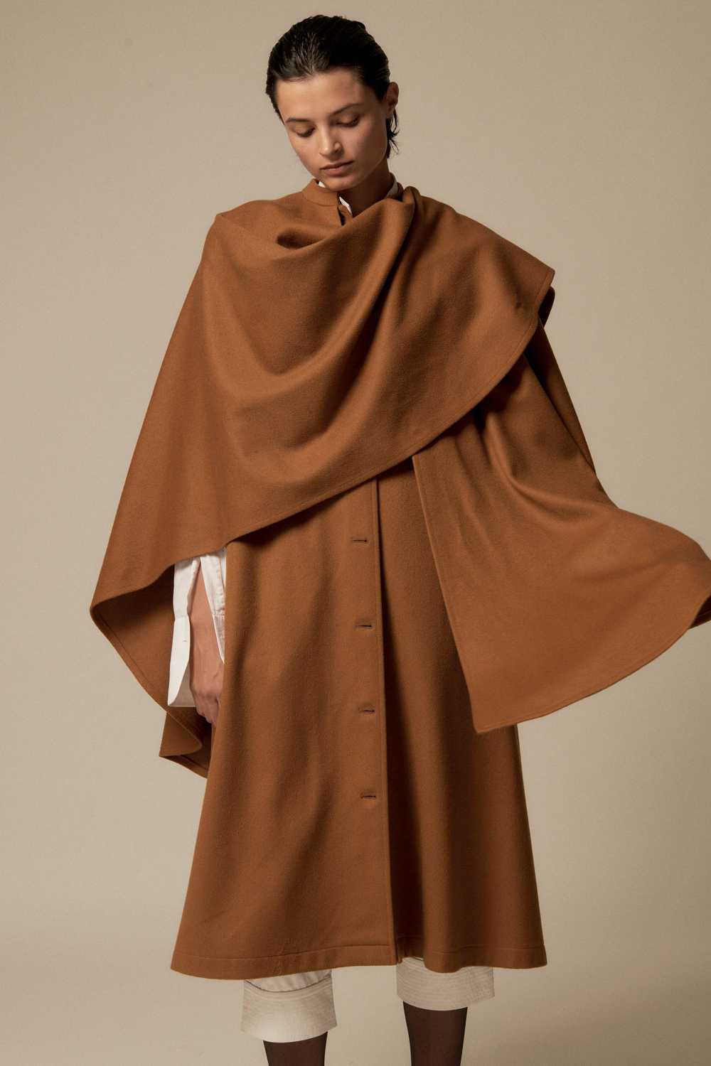 YSL Wool Cape Coat - image 3