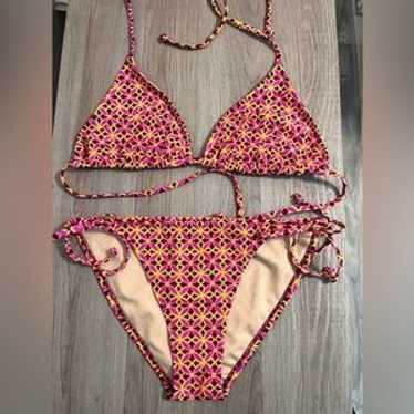 Old Navy Geo-Print Triangle Top String Tie Bikini… - image 1