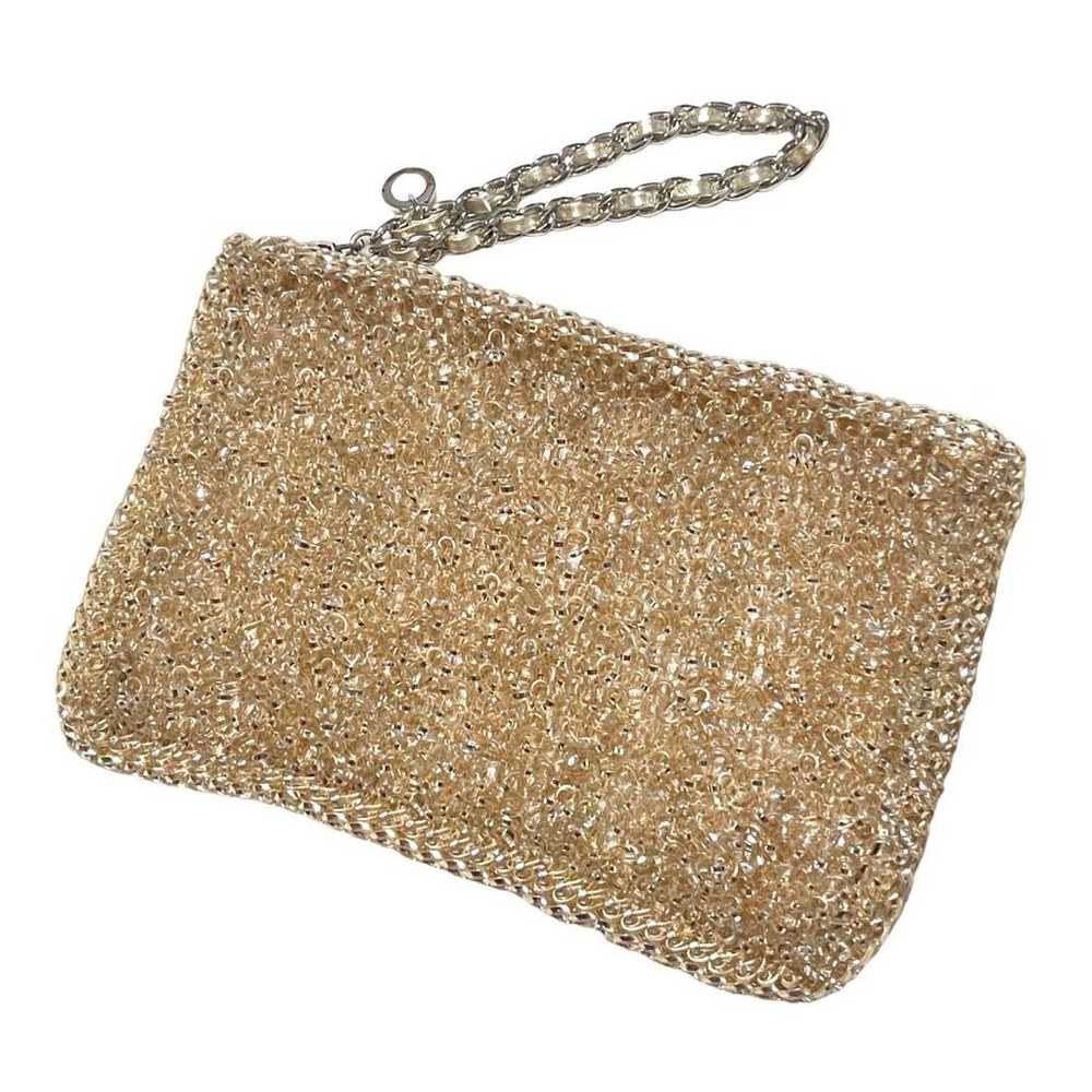 【Unused Class】Anteprima Wire Bag Clutch Bag Gold … - image 2