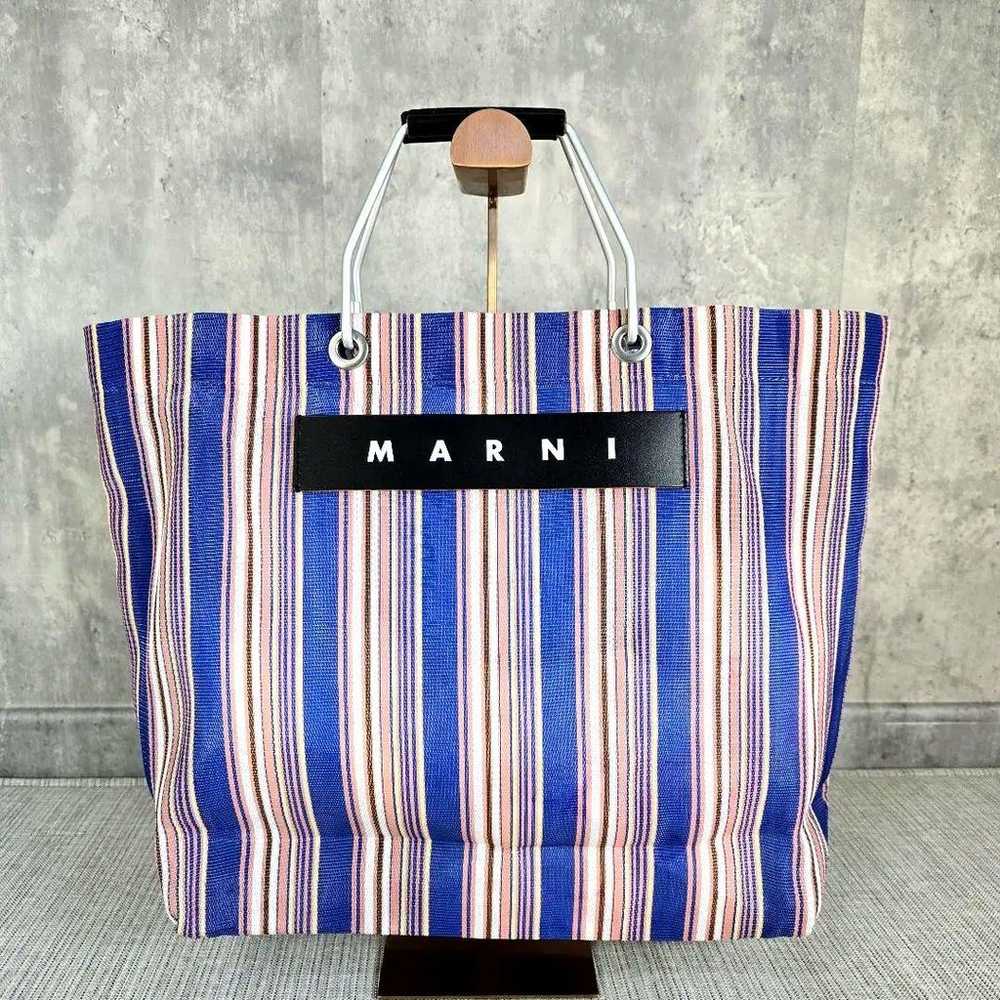 Almost unused MARNI Striped Flower Cafe Tote Bag. - image 2