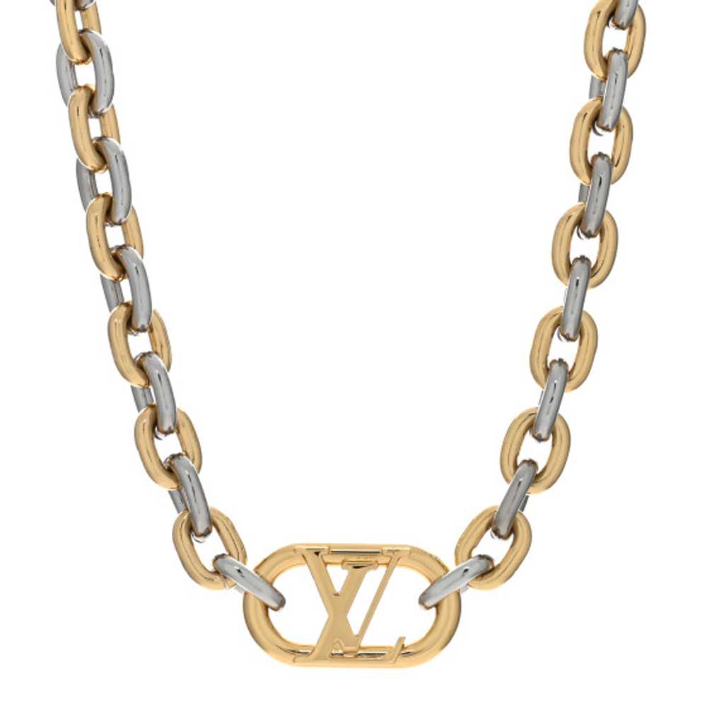 LOUIS VUITTON Metal Everyday LV Chain Necklace Go… - image 1