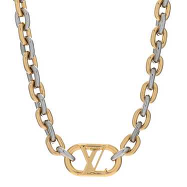 LOUIS VUITTON Metal Everyday LV Chain Necklace Go… - image 1