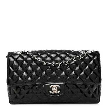 CHANEL Iridescent Patent Quilted Secret Label Medi