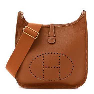 HERMES Taurillon Clemence Evelyne III Gold