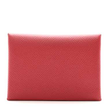 HERMES Epsom Verso Calvi Duo Card Case Rouge Gren… - image 1