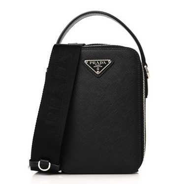 PRADA Saffiano Travel Brique Crossbody Messenger B