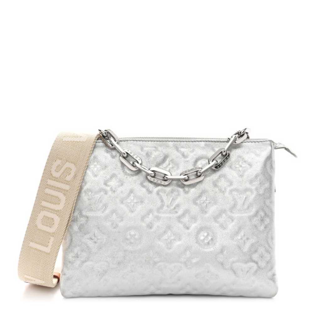 LOUIS VUITTON Metallic Lambskin Embossed Monogram… - image 1