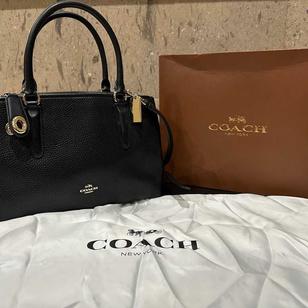 Coach Black Leather Bag - image 1