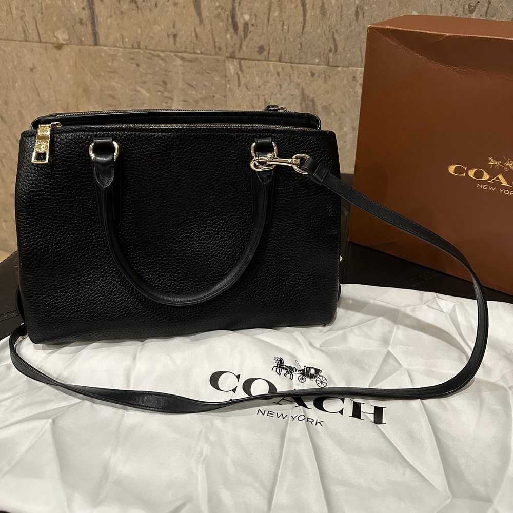 Coach Black Leather Bag - image 2