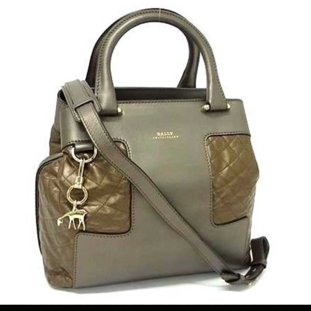 BALLY Leather x Quilting 2-way Bag Bronze Color - image 1