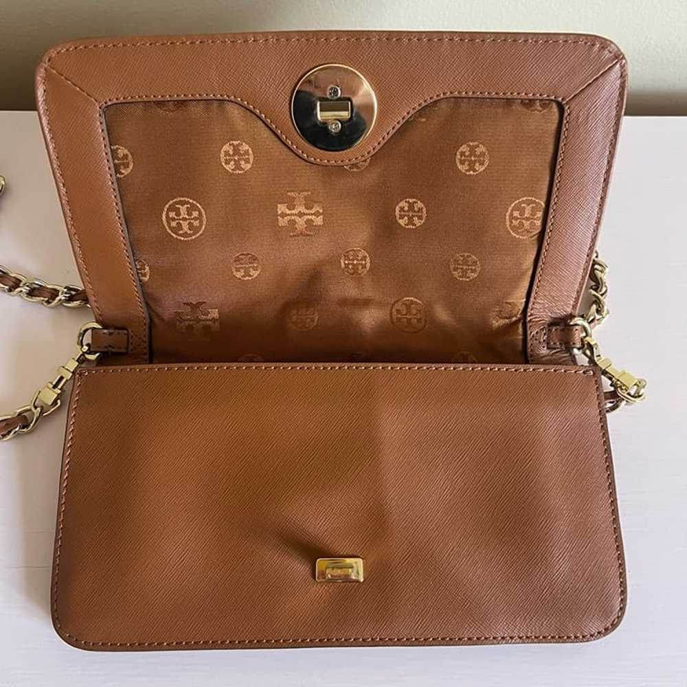 Tory Burch Adalyn Brown Saffiano Leather Crossbod… - image 3