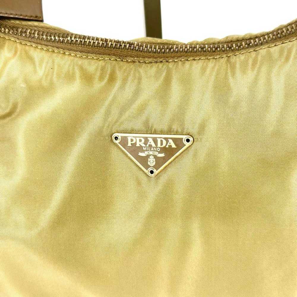 PRADA one-shoulder bag with triangle logo in leat… - image 2