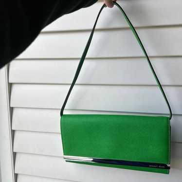 NWOT Michael Kors Lana Clutch Soulder bag GREEN S… - image 1