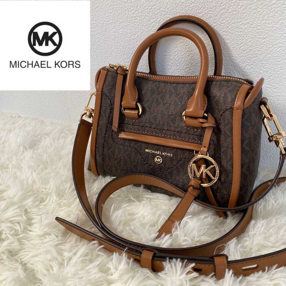 Michael Kors MK pattern leather genuine leather m… - image 11