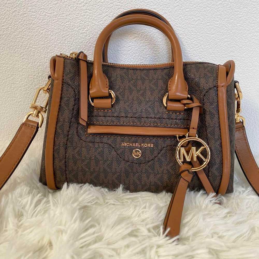 Michael Kors MK pattern leather genuine leather m… - image 3