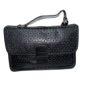 Isaac Mizrahi Black Perforated Leather Bag - image 1