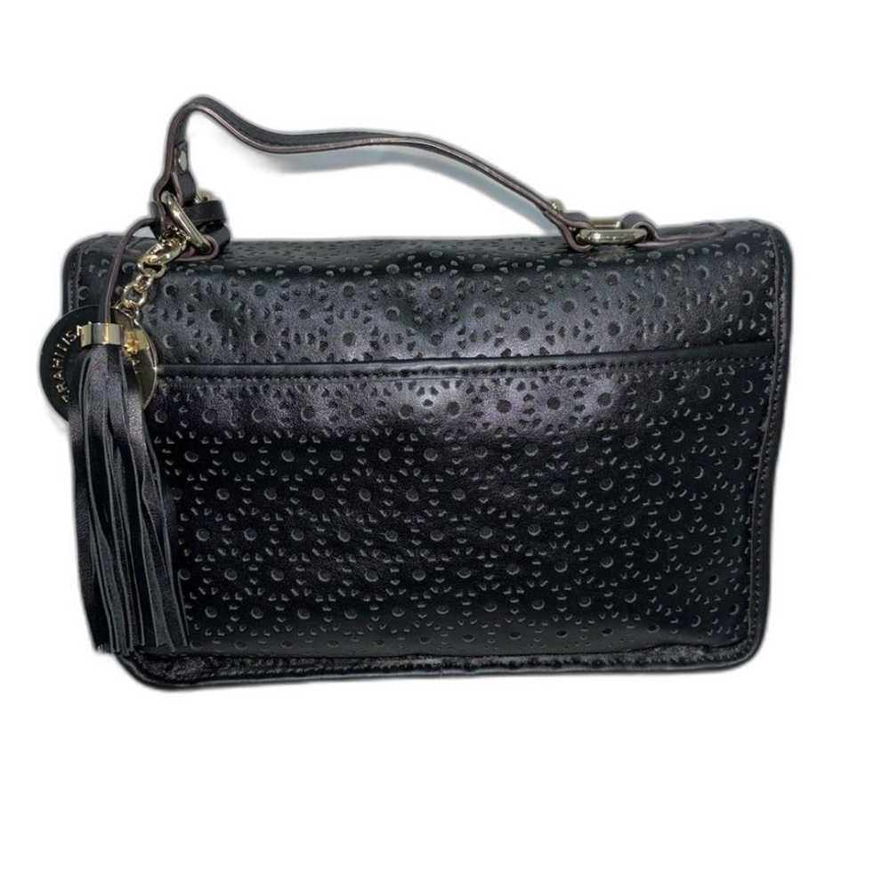 Isaac Mizrahi Black Perforated Leather Bag - image 4