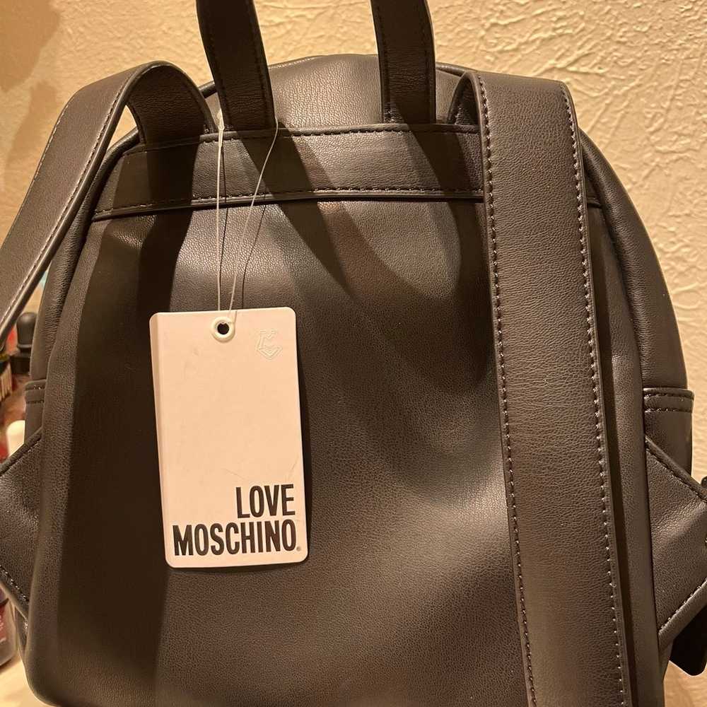 NWT love Moschino Studded Heart quilted Backpack - image 7