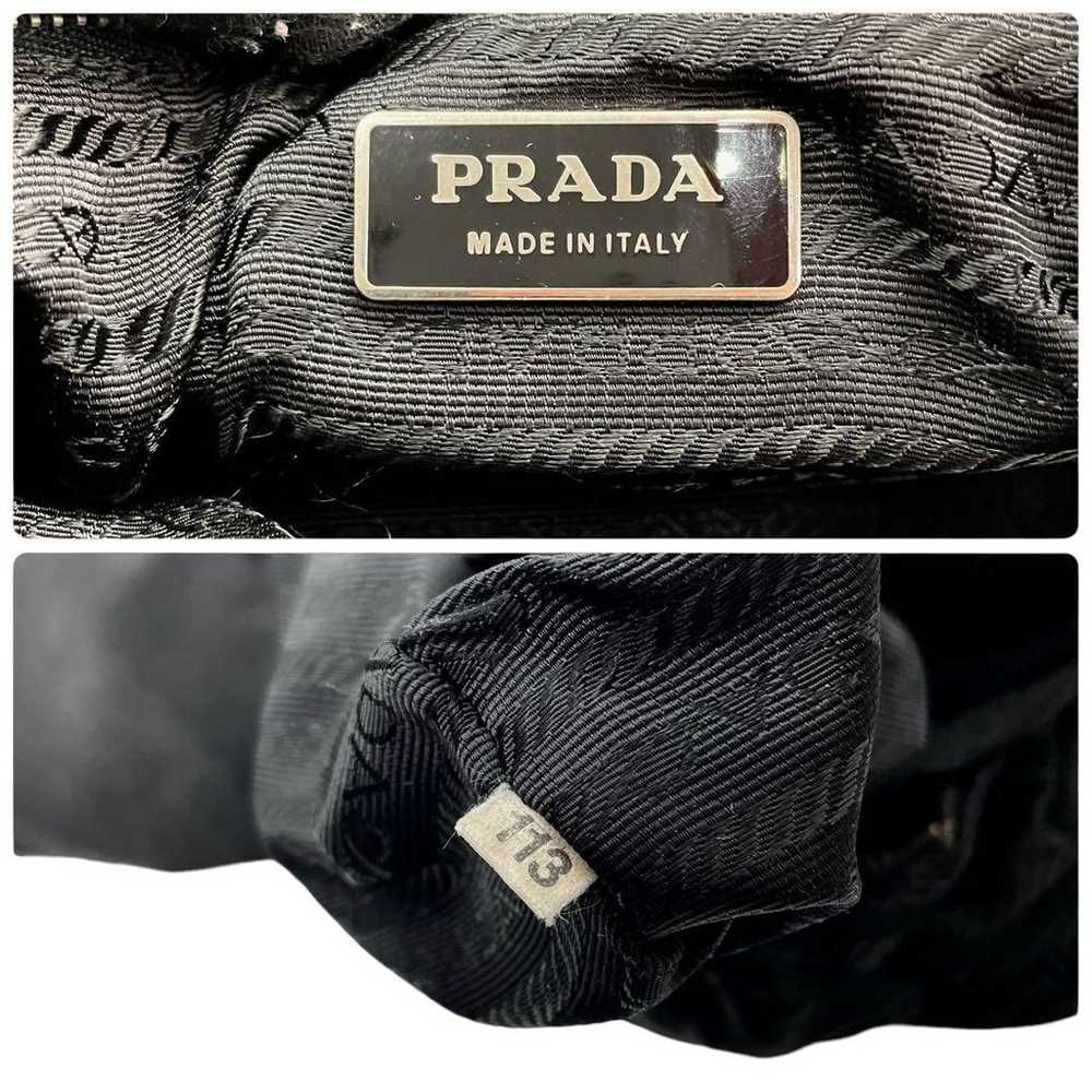 Prada S8 Nylon Leather Shoulder Bag with G Card H… - image 10