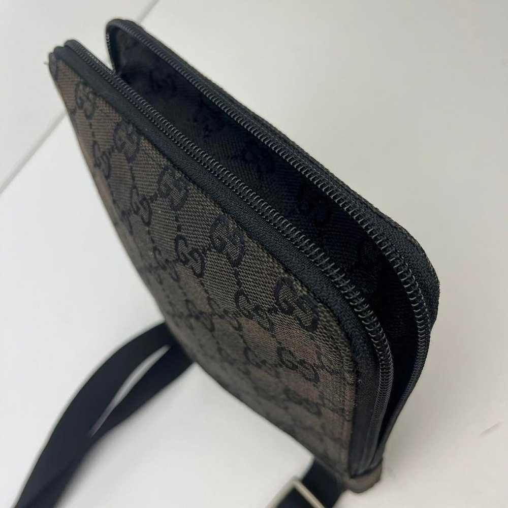 Rare GUCCI shoulder bag  Sacoche GG pattern canva… - image 7