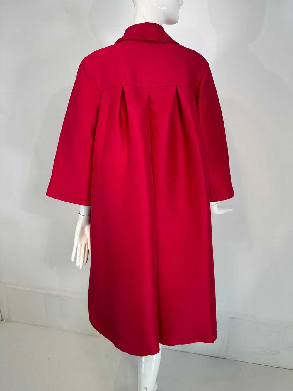 Valentino Raspberry Red Silk Double Breasted Inve… - image 7