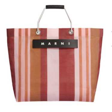 Marni Flower Cafe Stripe Bag Indian Red Excellent… - image 1