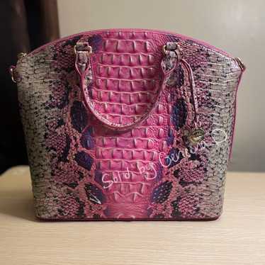 Brahmin Pink Cobra Large Duxbury