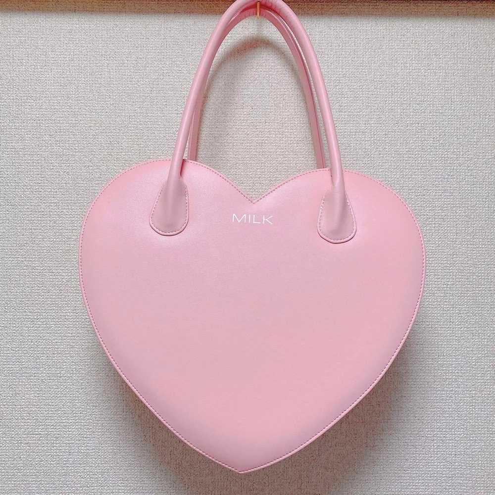 Brand new MILK heart bag in pink - image 3