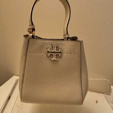 Tory Burch McGraw Small Leather Bucket Bag - image 1