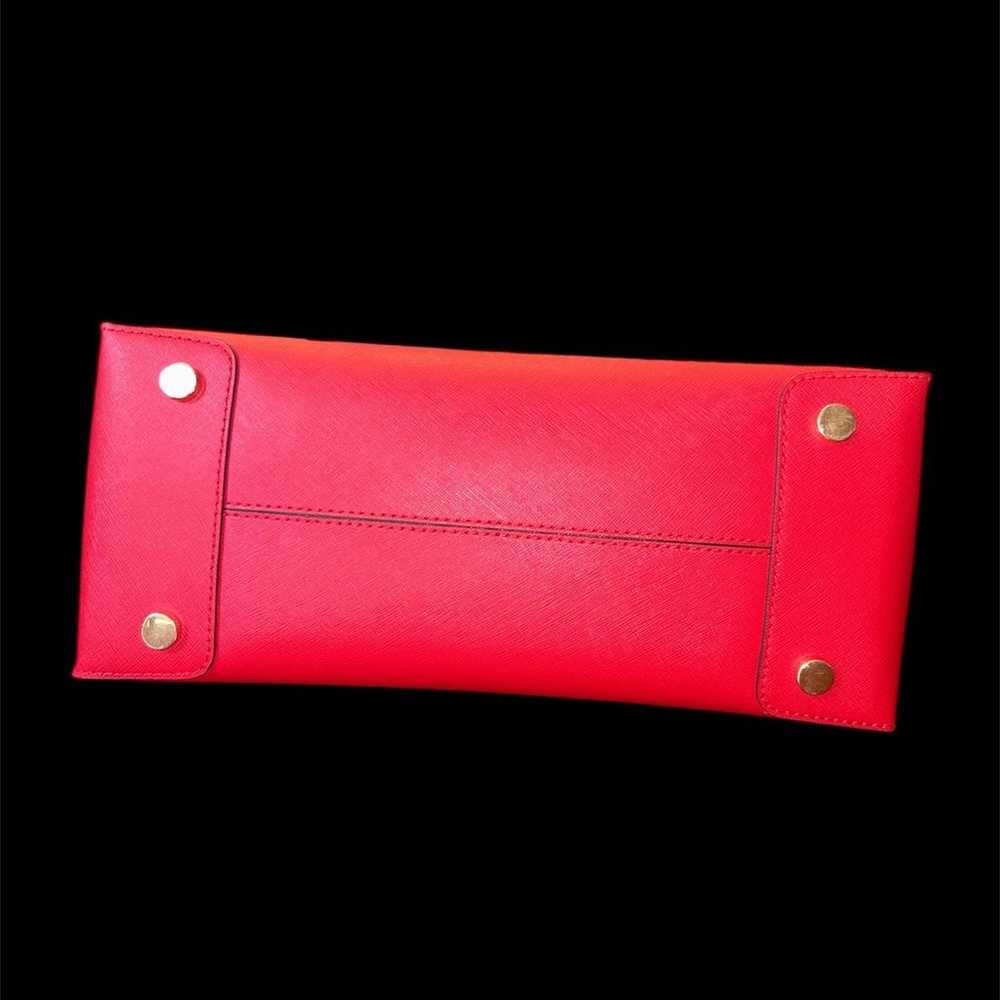 NWOT • Michael Kors Bright Red Leather Mercer Pur… - image 4