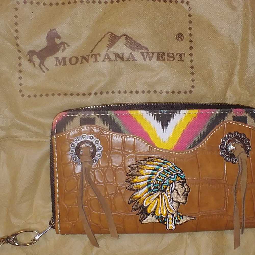 NWOT RARE Montana West Aztez Bag & Wallet Set - image 6