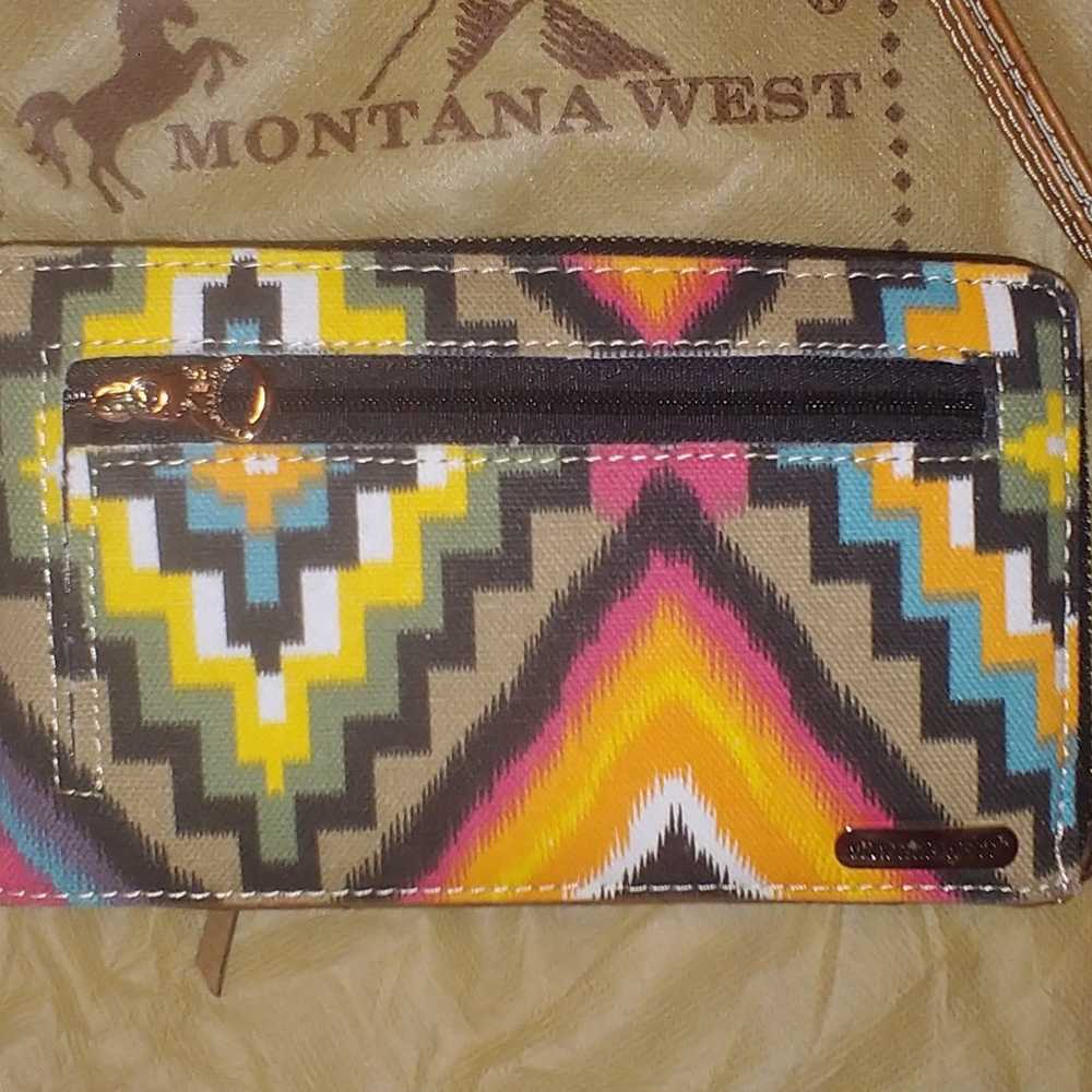 NWOT RARE Montana West Aztez Bag & Wallet Set - image 7